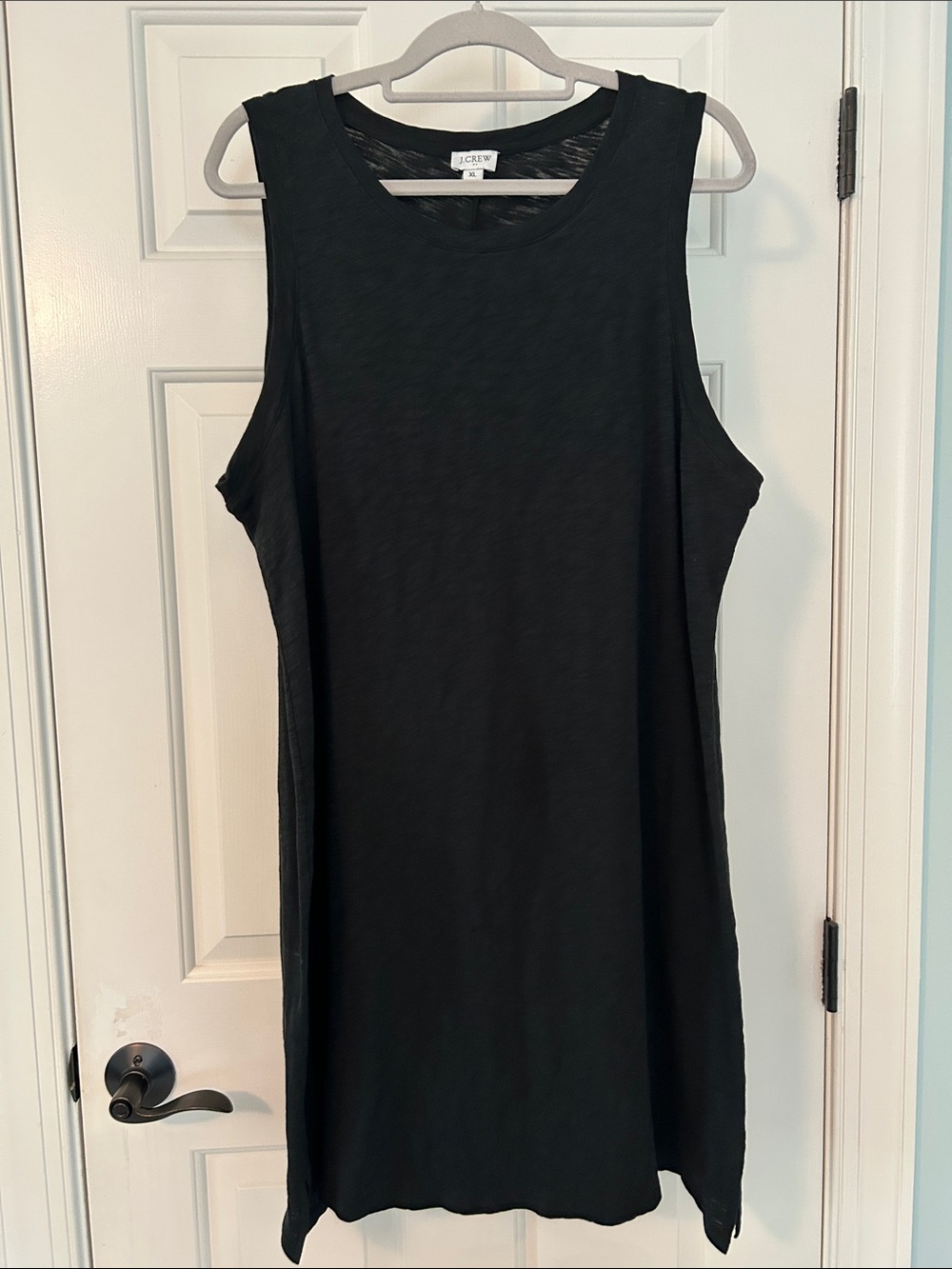 J. Crew Black Sleeveless Shift Dress
